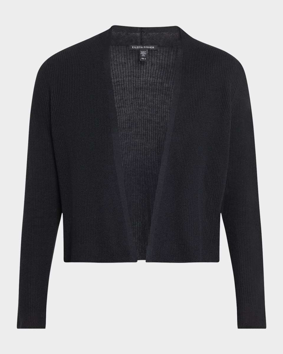 Ribbed Organic Linen-Cotton Cardigan